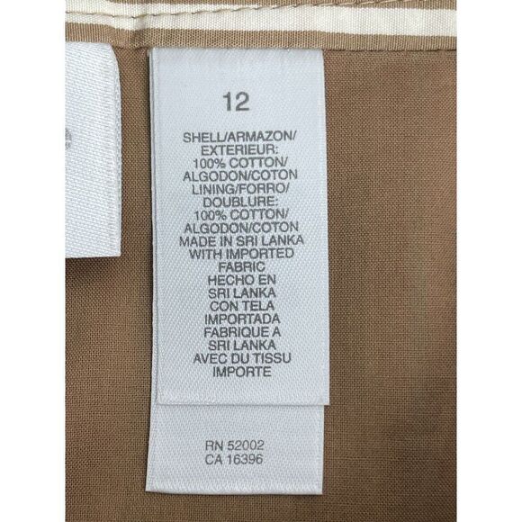 Liz Claiborne Lizsport Tan Striped Skirt Size 12 - Picture 5 of 6